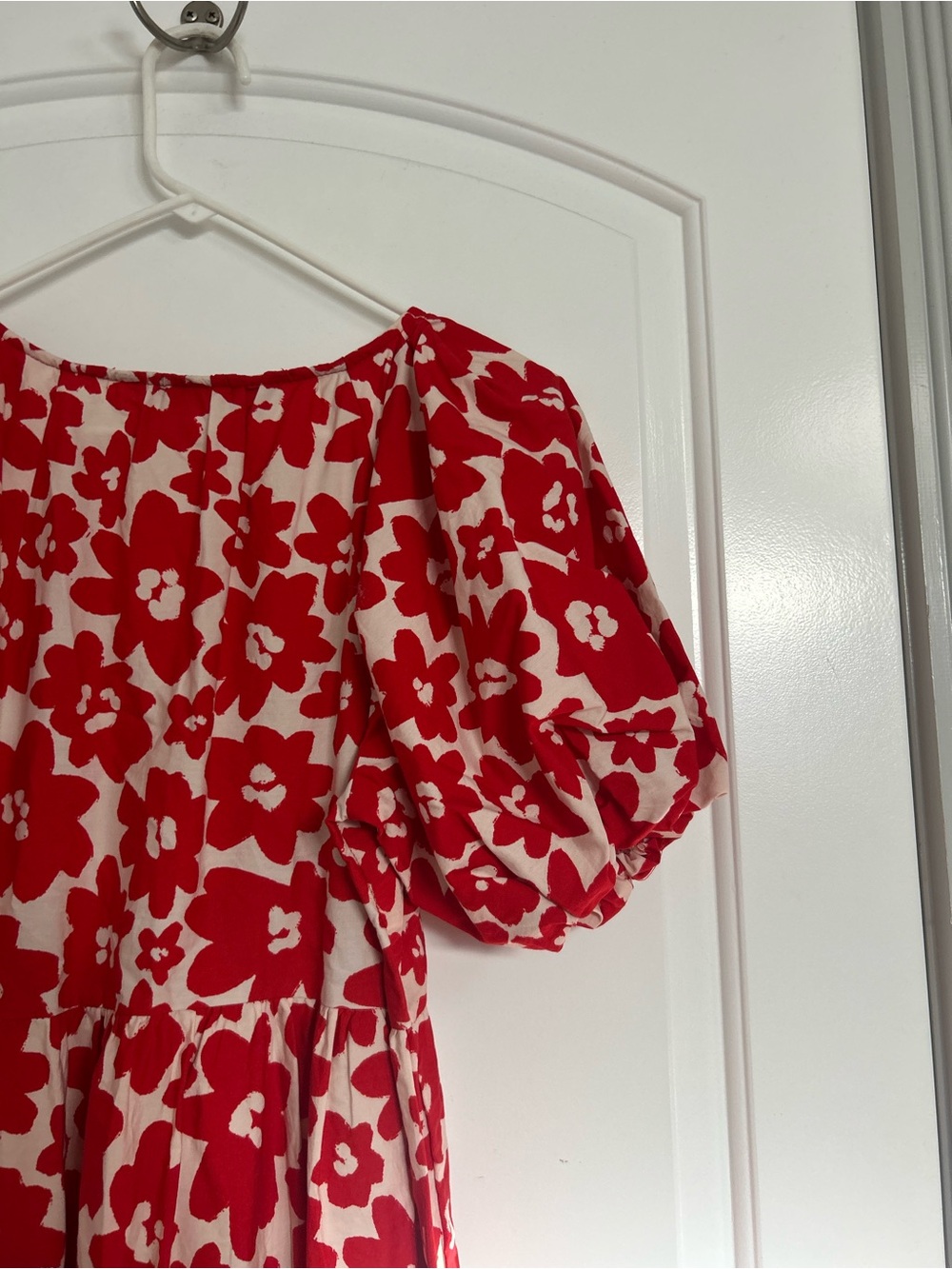 Zara Printed Poplin Floral Maxi Dress Red Size S bloggers fav coastal boho chic - Picture 11 of 15